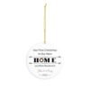 Custom New Home Ceramic Ornament - Christmas Wreath - Personalized