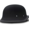 Novelty Motorcycle Helmet - Dull Flat Black - Big German - 1005B-DH