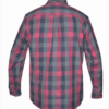 Flannel Motorcycle Shirt - Men's - Up To Size 5XL - Pink Gray Plaid - TW210-00-UN