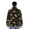 Neon Taco Doodles - Red Green Yellow on Black - Men's Puffer Jacket (AOP)