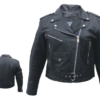 Ladies Classic Biker Leather Jacket - Lightweight - SKU AL2100-LIGHT-AL