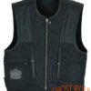 Leather Motorcycle Vest - Men's - Up To Size 5XL - Tactical - SWAT - MR-MV315-11-DL