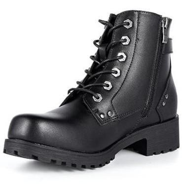 Women's Motorcycle Boots - 6 Eyes and Side Zipper - MR-BTL7000-DL
