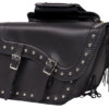 Slanted PVC Motorcycle Saddlebags with Studs - Motorcycle Luggage - SKU SD4054PV-DL
