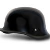 Novelty Motorcycle Helmet - High Gloss Black - Big German - 1005A-DH