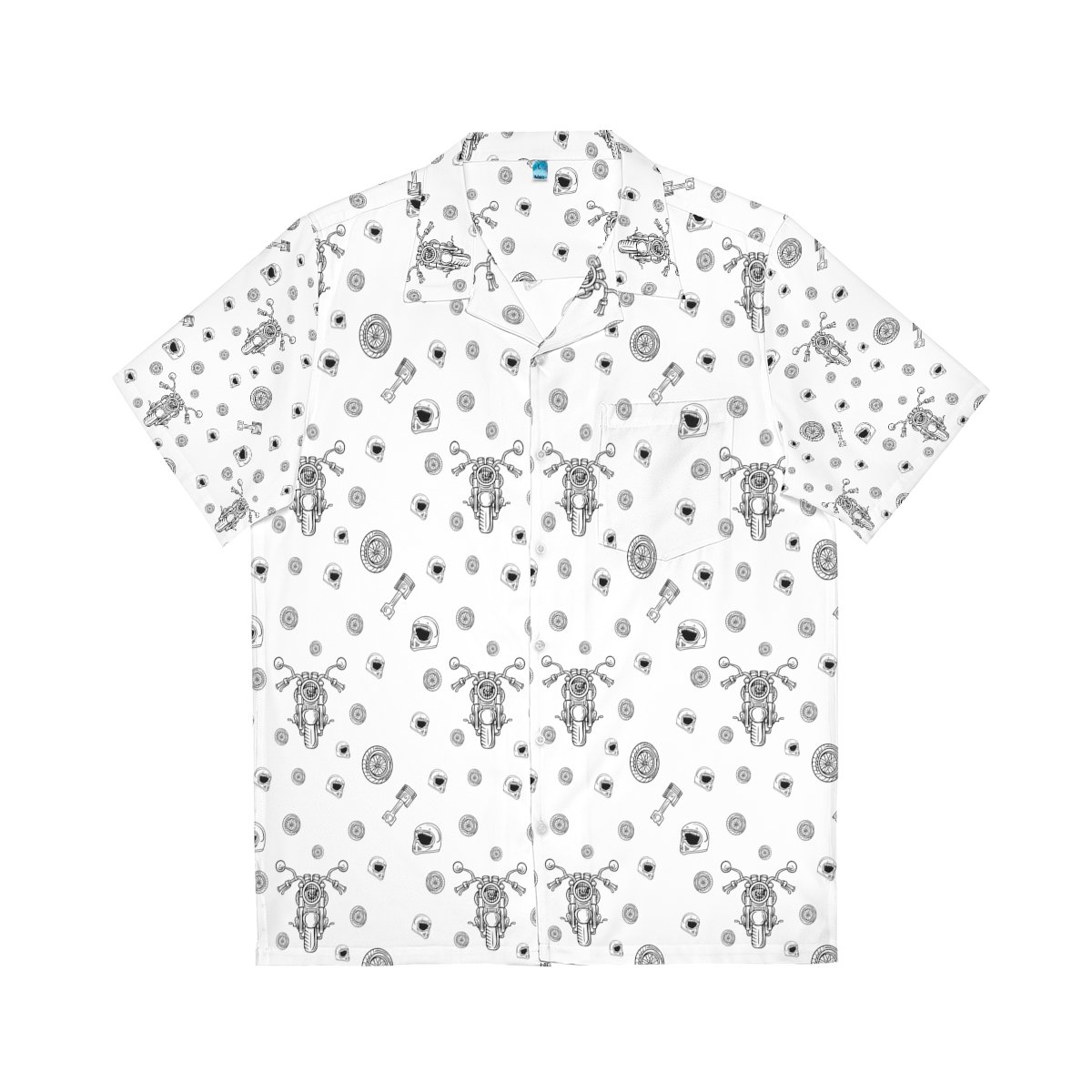 Hawaiian Shirt - Motorcycle Print - Men's - Biker Shirts