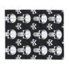 White Skulls on Black - 3 Different Sizes - Arctic Fleece Blanket