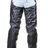 Plain Motorcycle Leather Chaps for Men or Women - SKU C4325-04-DL