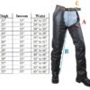 Plain Motorcycle Leather Chaps for Men or Women - SKU C4325-04-DL