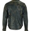 Leather Shirt - Men's - Distressed Brown - Up To 3XL - Concealed Carry Pockets - MJ777-12L-NEW-DL
