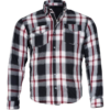 Flannel Motorcycle Shirt - Men's - Armor - Up To Size 5XL - Red White Black Plaid - SHR14-CC-DL