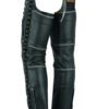 Leather Chaps - Women's - Gray - Hip Set - Stretchy Thighs - DS-485V-DS Size Chart