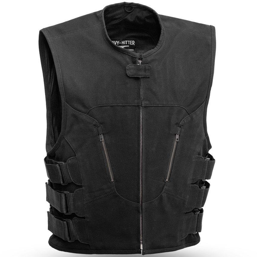 Commando - Men's Swat Style Canvas Vest With USA Flag Liner - SKU GRL-FIM657CNVS-FM