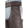 Leather Chaps - Thigh Stretch - Brown - Up To 9XL - Men or Women - C332-BROWN-DL
