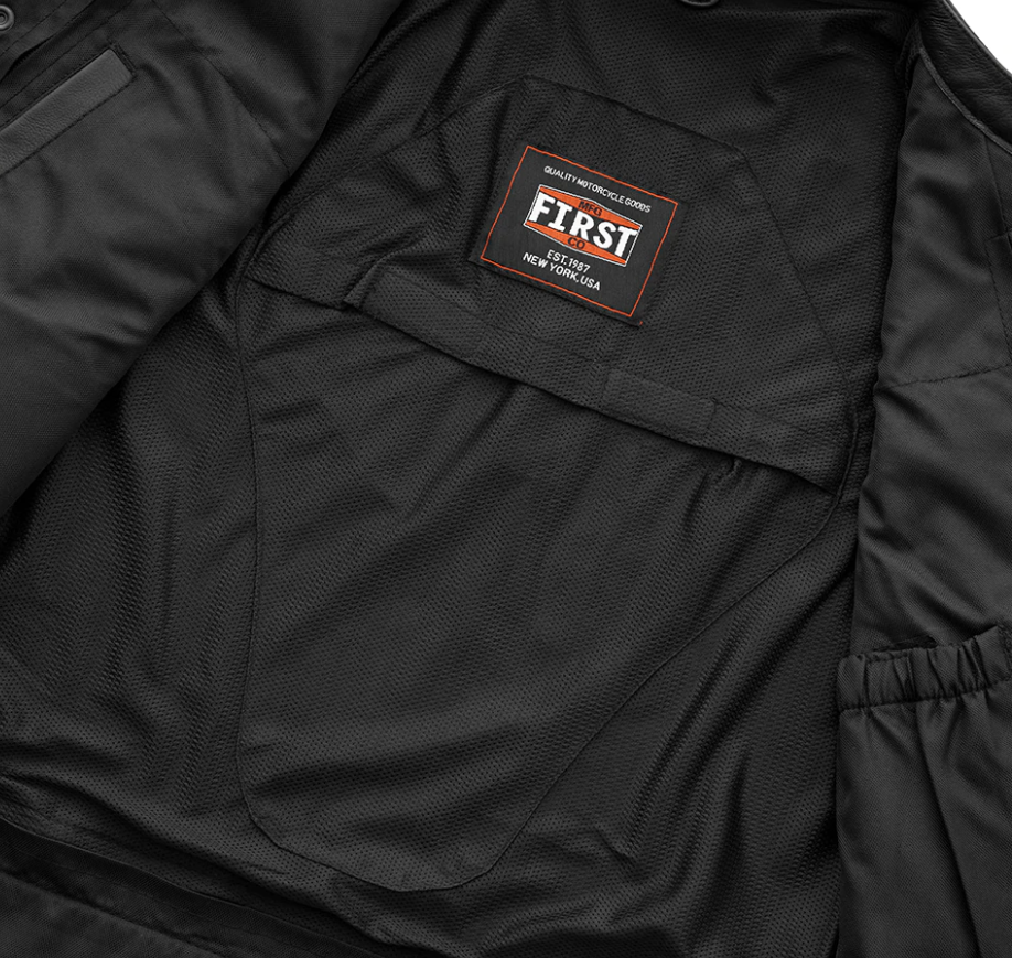 Leather Motorcycle Vest - Men's - Lowrider - Up To 8XL - FIM650CDM-FM