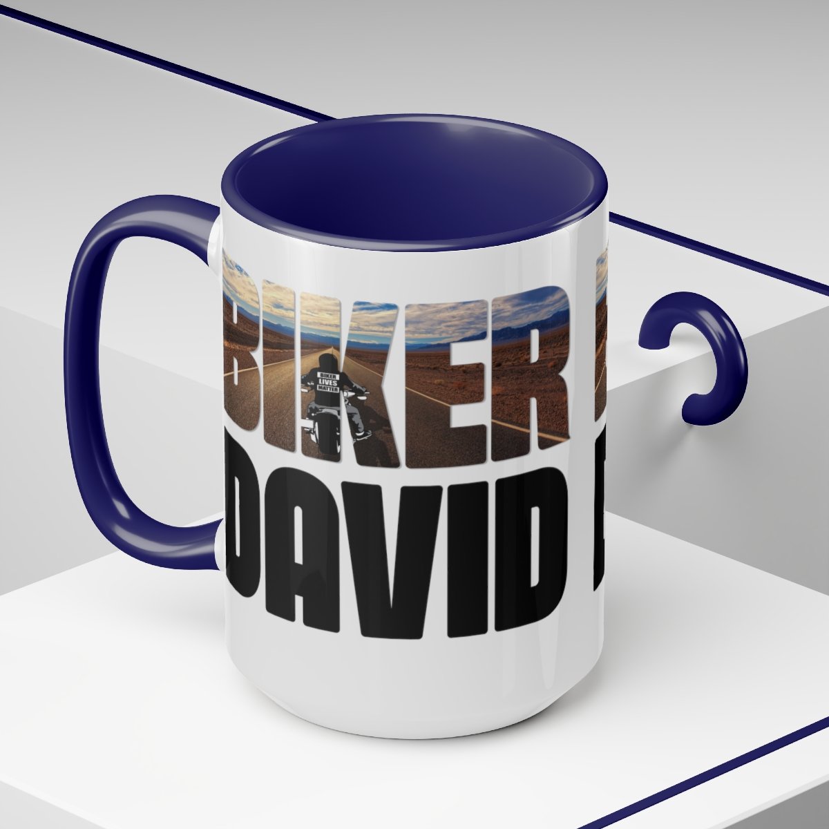 Personalized Name - Two-Tone Coffee Mugs - 15oz - Choice Of Colors