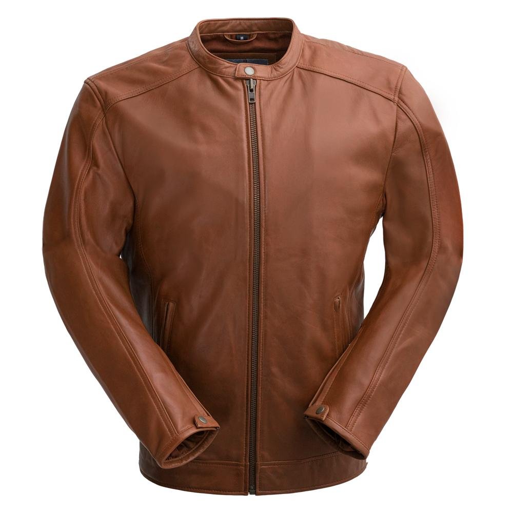 Iconoclast - Men's Whiskey or Black Leather Moto Jacket - SKU GRL-WBM2153-FM