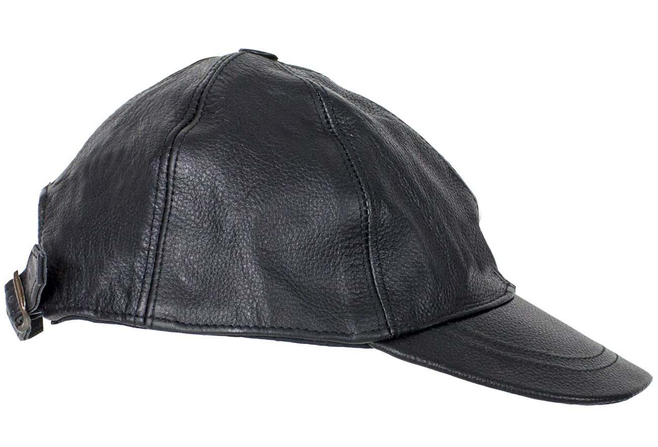 Leather Baseball Cap with Adjustable Back - SKU AC006-DL