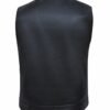 Leather Motorcycle Vest - Men's - Black Paisley Liner - Big Sizes - 4X 5X 6X 7X 8X - 6665-00-UN