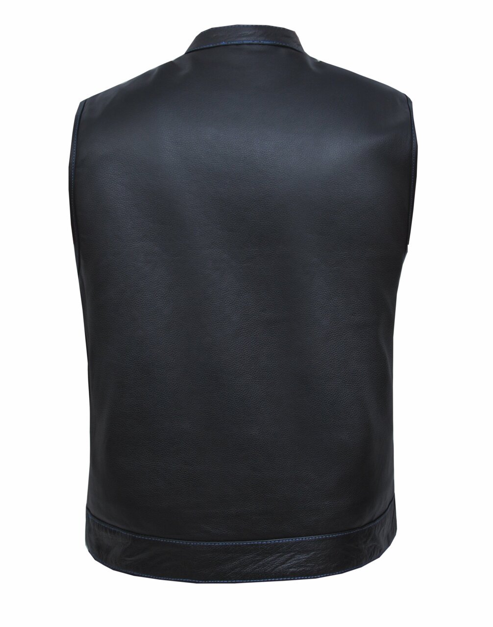 Leather Motorcycle Vest - Men's - Black Paisley Liner - Big Sizes - 4X 5X 6X 7X 8X - 6665-00-UN