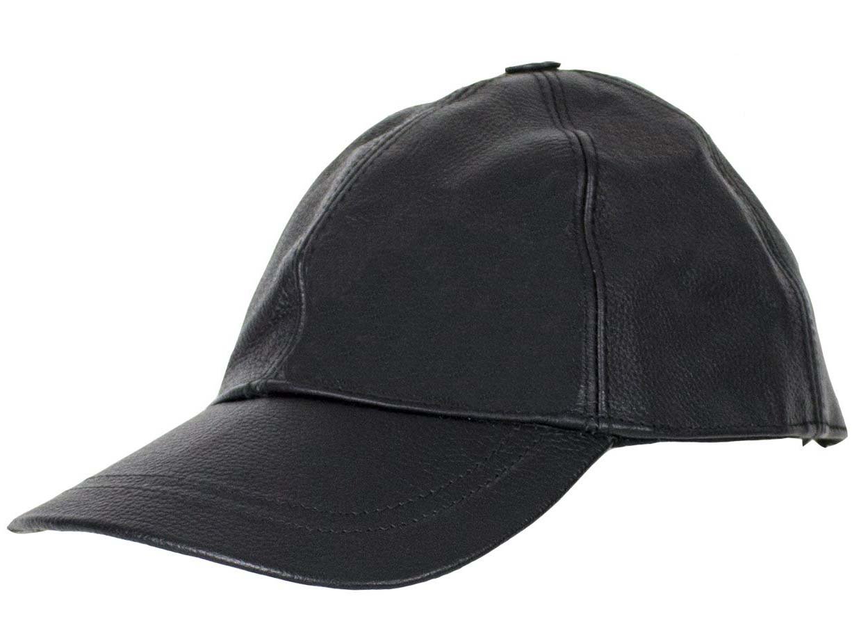 Leather Baseball Cap with Adjustable Back - SKU AC006-DL