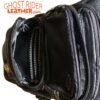 Leather Thigh Bag - Gun Pocket - Black - Touch of Brown - Motorcycle - AC1029-11-BRN3T-DL