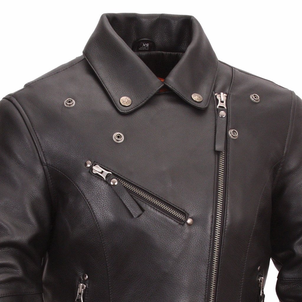 Scarlett Star - Women's Motorcycle Leather Jacket - SKU FIL159NOCZ-FM
