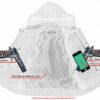 Leather Motorcycle Vest - Men's - Gun Pockets - Hoodie - Up To 12XL - Big and Tall - DS182-DS