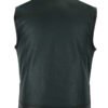 Leather Motorcycle Vest - Men's - USA Flag Liner - Gun Pockets - Up To 8XL - DS155-DS