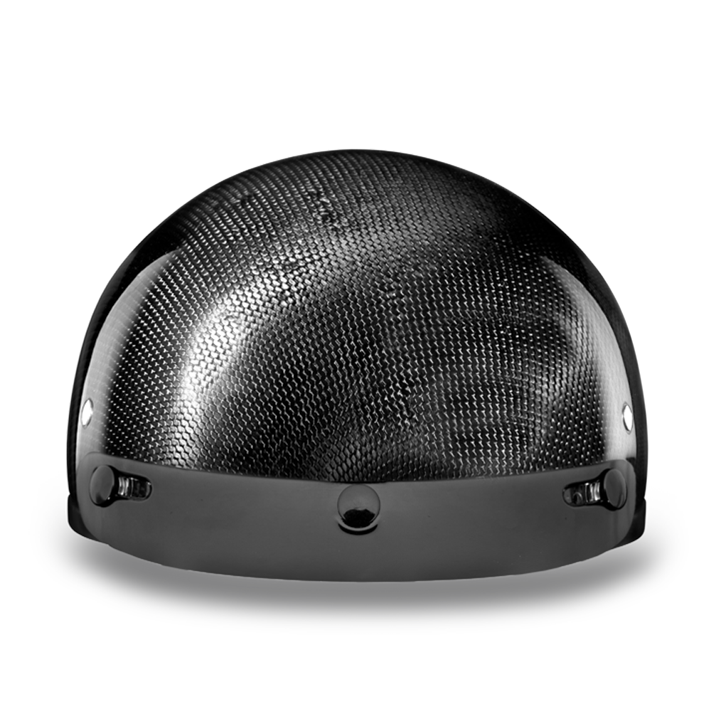 Real Carbon Fiber - DOT Daytona Skull Cap Motorcycle Helmet - With Or Without Visor - D2-G-GNS-DH