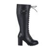 Motorcycle Boots - Women's - Knee High - Chunky Heel and Zipper - BTL7006-DL