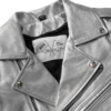 Leather Motorcycle Jacket - Women's - Vivid Silver - Deirdre - BH-J02-FM