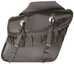 Saddlebags - PVC - Fringe - Conchos - Lock - Motorcycle Luggage - AL3602-PVC-AL