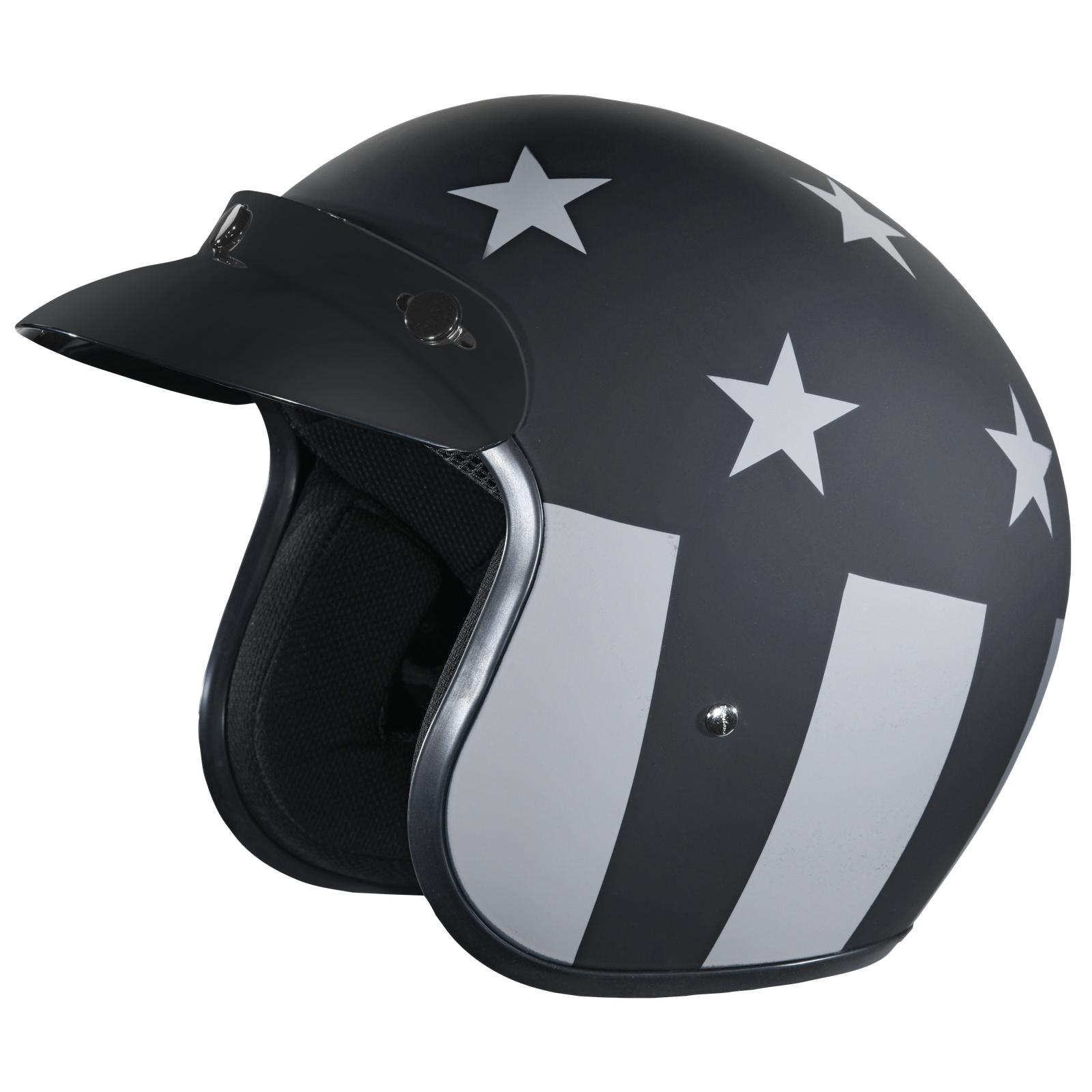 DOT Motorcycle Helmet - Captain America Stealth - Open Face - DC6-CAS-DH