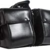 Black PVC Motorcycle Saddlebags With Hook - For Motorcycle Storage - SKU SD4079-HOOK-DL