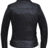 Leather Motorcycle Jacket - Women's - Studs - Lambskin - Lacing - 6827-00-UN