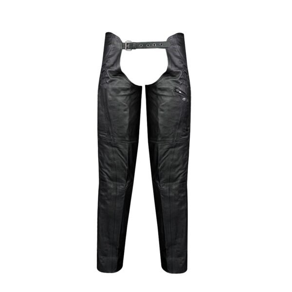 Leather Motorcycle Chaps - Men or Women - Naked - C1411-11-DL