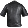 Men's Light Weight Leather Shirt with Short Sleeves - MJ822-11L-DL