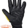 Leather Gloves - Men's - Full Finger - Knuckle Protector - Yellow - GLZ108-YELLOW-DL