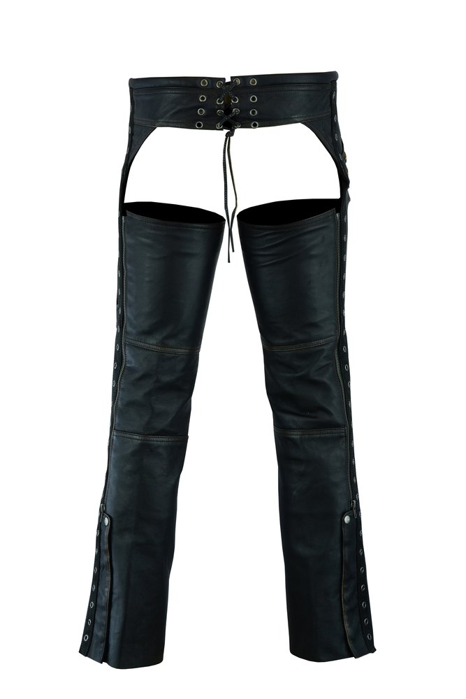 Leather Chaps - Women's - Hip Set - Stretchy Thighs - DS-490-DS
