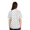 Skull Print - White on Black - Women's Baseball Jersey (AOP)