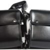 Black PVC Motorcycle Saddlebags With Hook - For Motorcycle Storage - SKU SD4079-HOOK-DL
