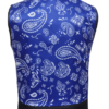 Leather Motorcycle Vest - Men's - Up To 8XL - Blue Paisley Liner - 6665-03-UN