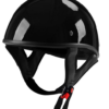 DOT Motorcycle Helmet - Matte Black - Shorty - Half - ULC-FX1-DL