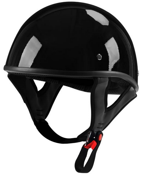 DOT Motorcycle Helmet - Matte Black - Shorty - Half - ULC-FX1-DL