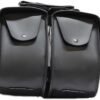 Saddlebags - PVC - Slanted - Studs - Motorcycle Luggage - SD4055-PV-DL