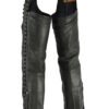 Leather Chaps - Women's - Black - Hip Set - Stretchy Thighs - DS-485-DS