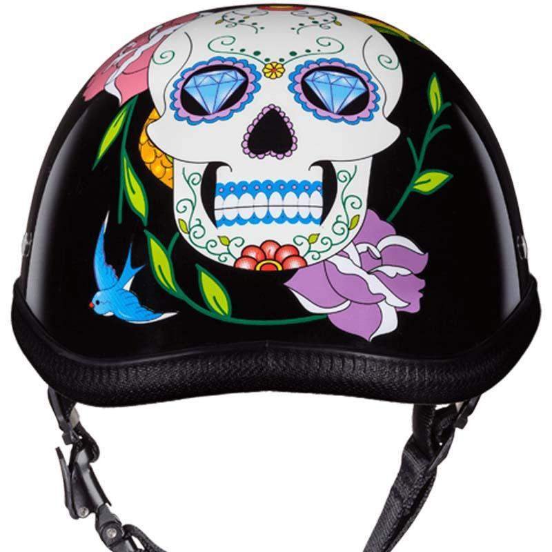 Novelty Motorcycle Helmet - Diamond Sugar Skull - Eagle Shorty - 6002DS-DH Size Chart