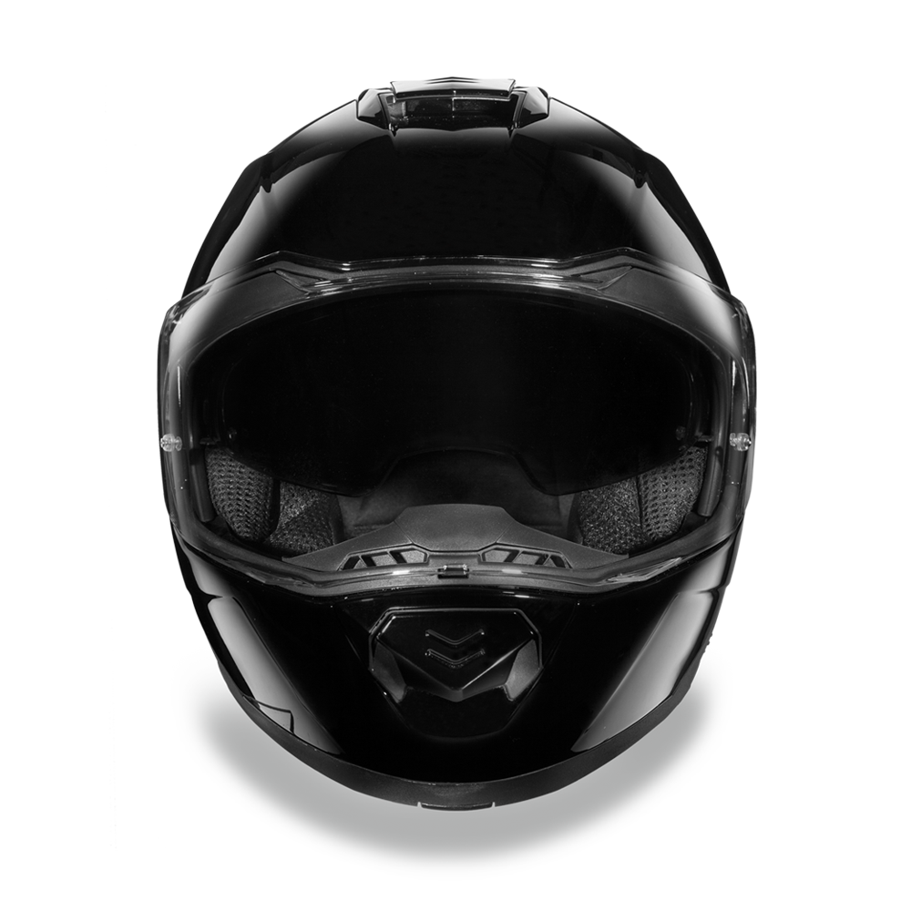 DOT Motorcycle Helmet - Modular - High Gloss Black - Full Face - MG1-A-DH