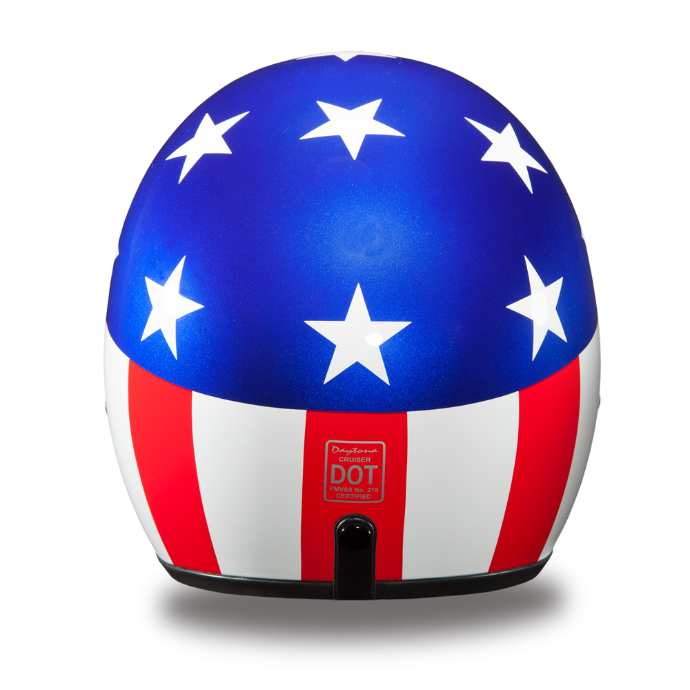 DOT Motorcycle Helmet - Captain America - Open Face - Daytona - DC6-CA-DH